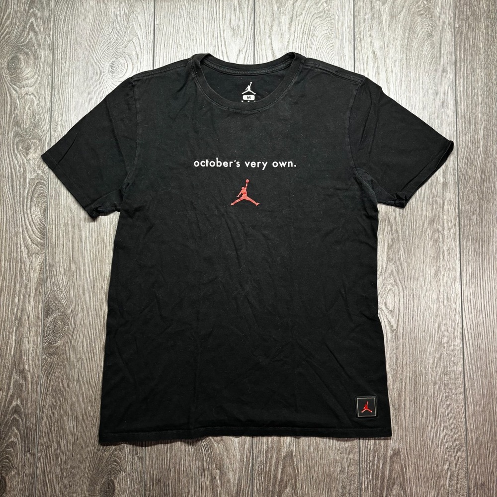Jordan OVO October's Very Own T-Shirt Men's Medium Black Red Jumpman